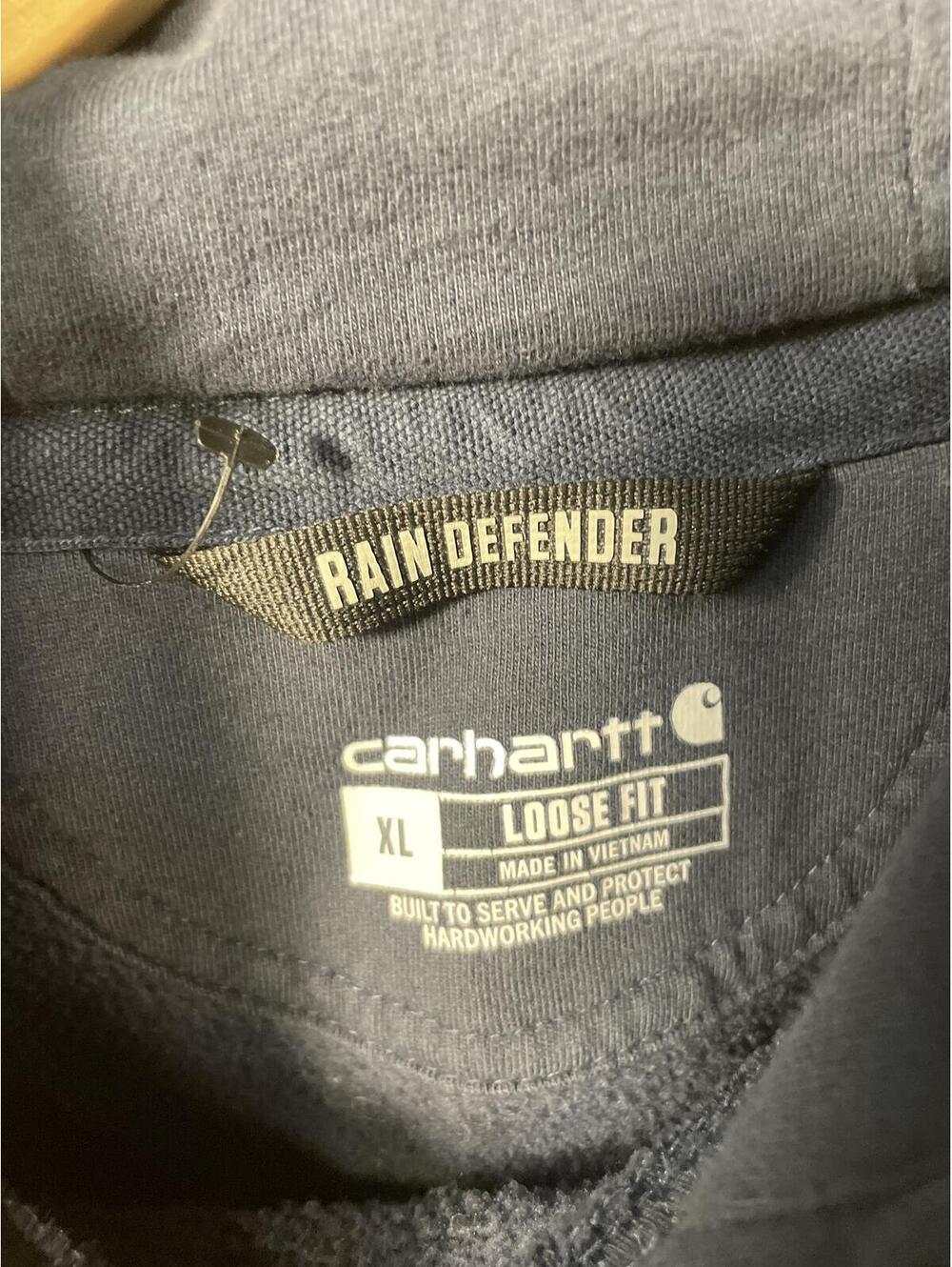 Carhartt Rain Defender Loose Fit Hoodie Mens XL Blue - Picture 2 of 7